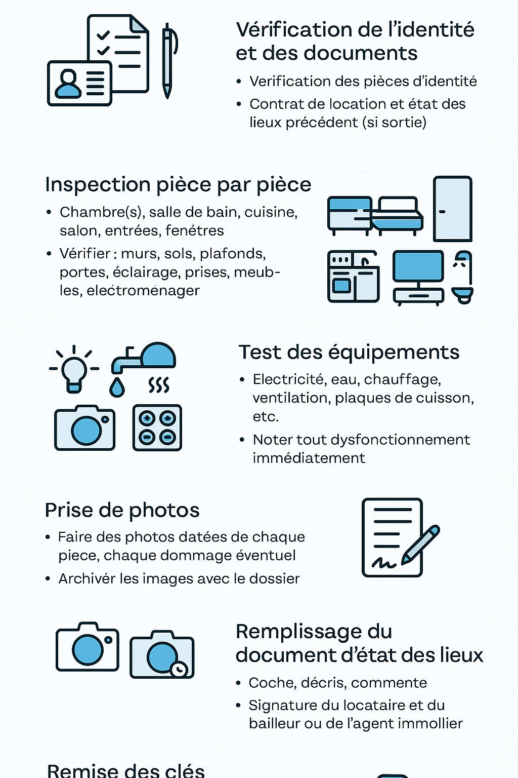 état des lieux guide