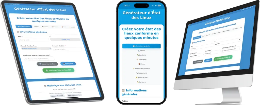 APPLICATION ETAT DES LIEUX
