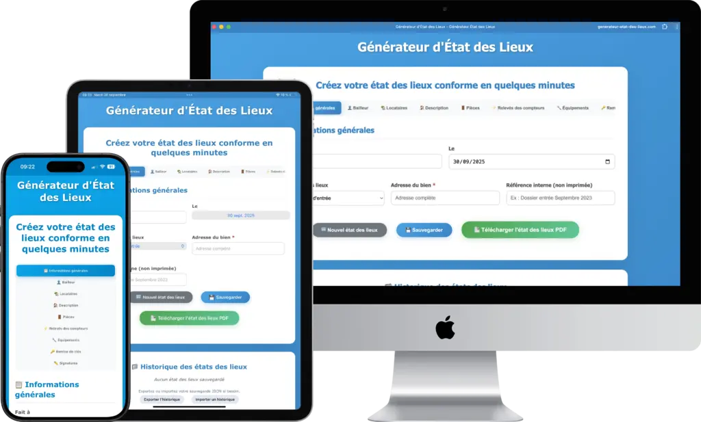 APPLICATION ETAT DES LIEUX